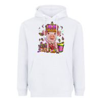 White mardi gras pig Heavyweight Hoodie - OliviaCreatesArt