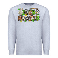 Heather Grey Lucky hunter St. Patrick's Day Premium Sweatshirt - OliviaCreatesArt