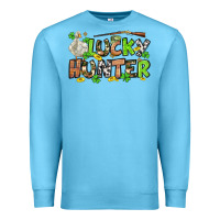 Ocean Blue Lucky hunter St. Patrick's Day Premium Sweatshirt - OliviaCreatesArt
