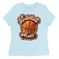Baby Blue basketball mom Ladies Tee - JahusDesignShop