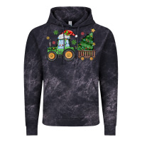 Cloud Black christmas tractor Vintage Hoodie - MaliasSmallBusiness
