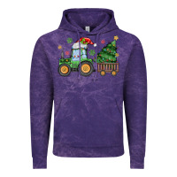 Cloud Purple christmas tractor Vintage Hoodie - MaliasSmallBusiness