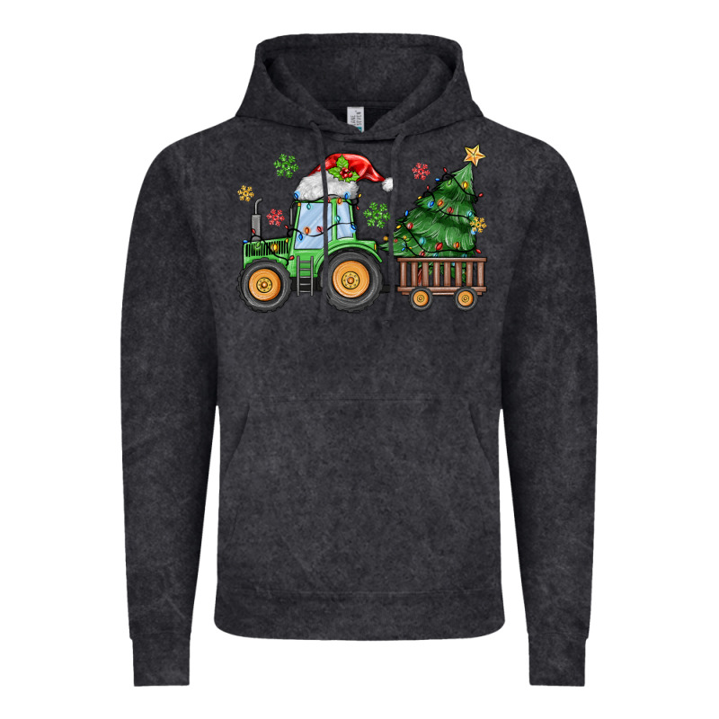 Christmas Tractor Vintage Hoodie by MaliasSmallBusiness | Teevron