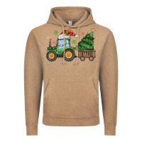 Vintage Coffee christmas tractor Vintage Hoodie - MaliasSmallBusiness