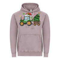 Vintage Zinc christmas tractor Vintage Hoodie - MaliasSmallBusiness