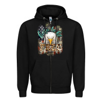 Black Born to be free 4th of july Zipper Hoodie - HowdyJamesFarm