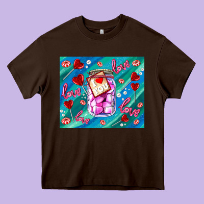 Sugar With Love Heavy Core Tee Designed By Adodesignshop