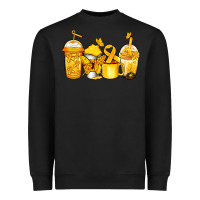 Black childhood cancer coffee Heavyweight Sweatshirt - Jasminsmagicworld