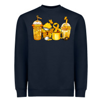 Navy childhood cancer coffee Heavyweight Sweatshirt - Jasminsmagicworld