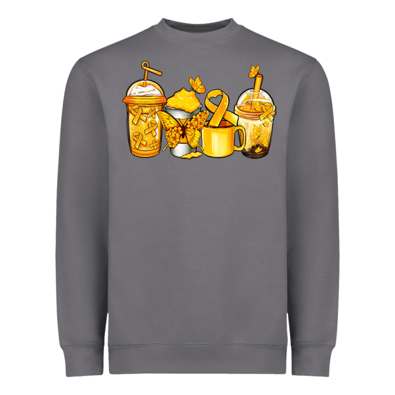 Childhood Cancer Coffee Heavyweight Sweatshirt by Jasminsmagicworld | Teevron