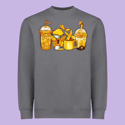 Childhood Cancer Coffee Heavyweight Sweatshirt Designed By Jasminsmagicworld