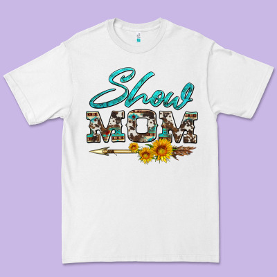 Show Mom Aztec Cowhide Sunflower And Arrow Premium Tee Designed By Artiststas
