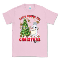 Bubblegum Pink racn around the christmas tree Classic Tee - MaliasSmallBusiness