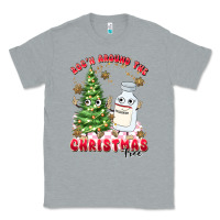 Heather Grey racn around the christmas tree Classic Tee - MaliasSmallBusiness