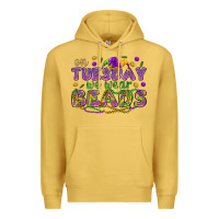 Antique Gold On Tuesday we wear beads Premium Hoodie - HowdyJamesFarm