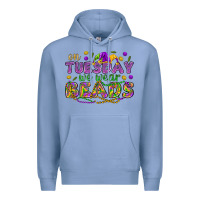 Colony Blue On Tuesday we wear beads Premium Hoodie - HowdyJamesFarm