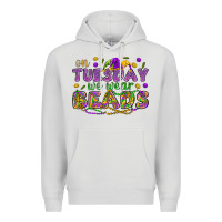 Dove Grey On Tuesday we wear beads Premium Hoodie - HowdyJamesFarm