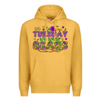 Mustard On Tuesday we wear beads Premium Hoodie - HowdyJamesFarm