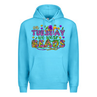 Ocean Blue On Tuesday we wear beads Premium Hoodie - HowdyJamesFarm