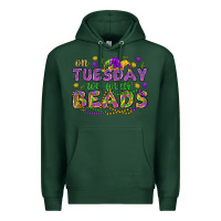 Sports Green On Tuesday we wear beads Premium Hoodie - HowdyJamesFarm