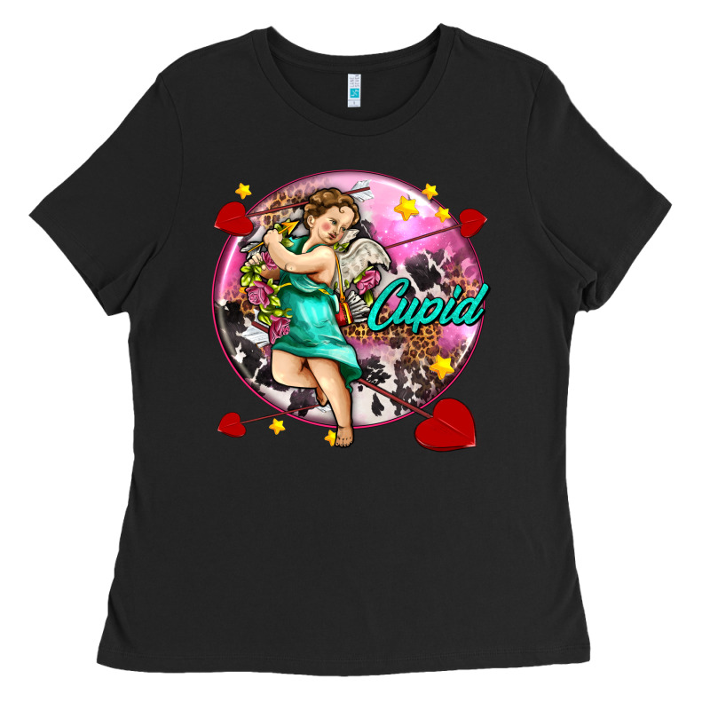Cupid With Arrows And Stars Ladies Tee by AdoDesignShop | Teevron
