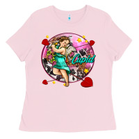 Bubblegum Pink cupid with arrows and stars Ladies Tee - AdoDesignShop