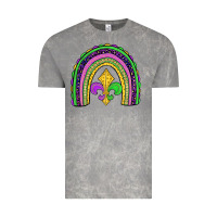 Cloud Rock mardi gras fleur de lis rainbow Vintage Tee - JahusDesignShop