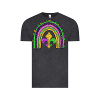 Vintage Black mardi gras fleur de lis rainbow Vintage Tee - JahusDesignShop
