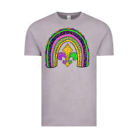 Mardi Gras Fleur De Lis Rainbow Vintage Tee | Teevron