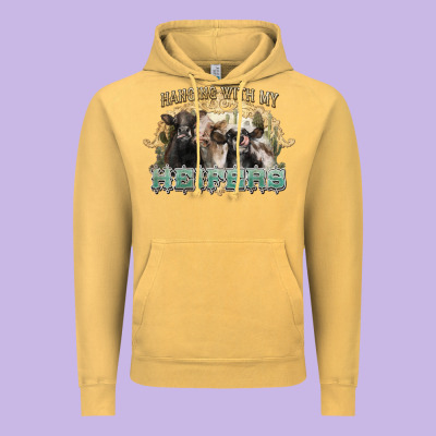 Hanging With My Heifers Vintage Hoodie Designed By Nancycooperartshop
