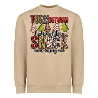 Mushroom torn between looking like a snack and eating one christmas cake Heavyweight Sweatshirt - Jasminsmagicworld