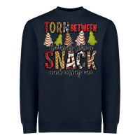 Navy torn between looking like a snack and eating one christmas cake Heavyweight Sweatshirt - Jasminsmagicworld