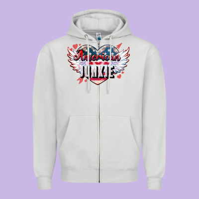 American Junkie 4th Of July Zipper Hoodie Designed By Howdyjamesfarm
