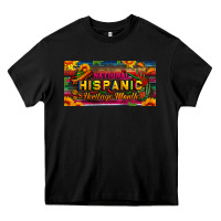 Black national hispanic heritage month license plate Heavy Core Tee - BundleAndBundleShop