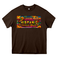 Chocolate Brown national hispanic heritage month license plate Heavy Core Tee - BundleAndBundleShop