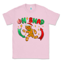 Bubblegum Pink oh snap with gingerbread Classic Tee - MaliasSmallBusiness