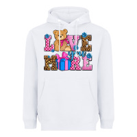 White love you more olivia Heavyweight Hoodie - OliviaCreatesArt