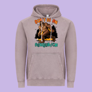 Dont Be An Assquatch Vintage Hoodie Designed By Maliassmallbusiness