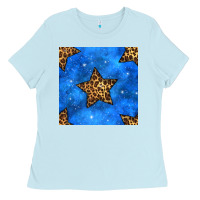 4th Of July Leopard Stars Seamless Pattern Ladies Tee | Teevron