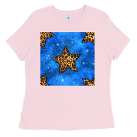 Bubblegum Pink 4th of july leopard stars seamless pattern Ladies Tee - BundleAndBundleShop