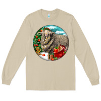 Mushroom christmas merino wool sheep Long Sleeve Tee - LillyAllenDesigns