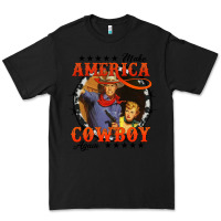 Black make america cowboy again Premium Tee - AdoDesignShop