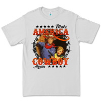 Dove Grey make america cowboy again Premium Tee - AdoDesignShop