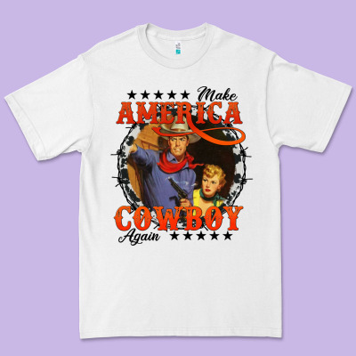 Make America Cowboy Again Premium Tee Designed By Adodesignshop
