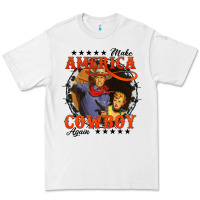 White make america cowboy again Premium Tee - AdoDesignShop