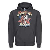 Smoke American unicorn magic Zipper Hoodie - HowdyJamesFarm