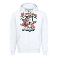 White American unicorn magic Zipper Hoodie - HowdyJamesFarm