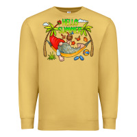 Antique Gold Hello Summer Premium Sweatshirt - CowCowDesign