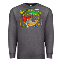 Charcoal Heather Hello Summer Premium Sweatshirt - CowCowDesign