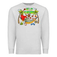 Dove Grey Hello Summer Premium Sweatshirt - CowCowDesign